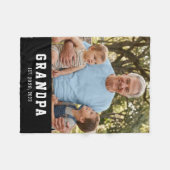 Opa heeft moderne vette witte foto opgericht fleece deken (Voorkant (Horizontaal))