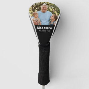 Opa heeft moderne, vette witte foto opgericht golfheadcover