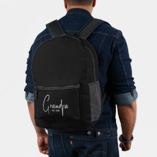 Opa heeft nieuwe opa cadeau opgericht bedrukte rugzak