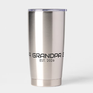 Opa heeft nieuwe opa cadeau opgericht geïsoleerde drinkbeker