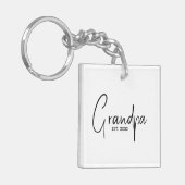Opa heeft nieuwe opa cadeau opgericht sleutelhanger (Voorkant Links)