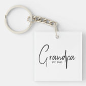 Opa heeft nieuwe opa cadeau opgericht sleutelhanger (Voorkant)