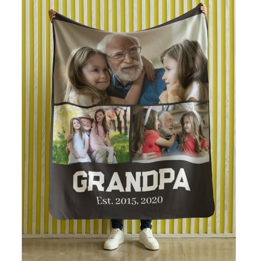 Opa heeft vet witte schrift 3 foto fleece deken