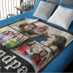 Opa heeft vet witte schrift 3 foto fleece deken