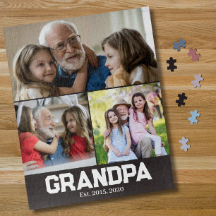 Opa heeft vet witte schrift 3 foto legpuzzel