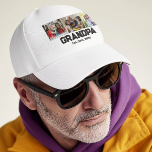 Opa heeft zwart-wit script 3 foto opgericht trucker pet