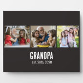 Opa heeft zwarte grunge script 3 foto ingesteld fotoplaat (Voorkant)