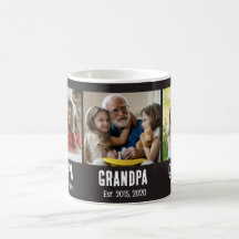 Opa heeft zwarte grunge script 3 foto ingesteld