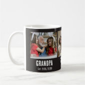 Opa heeft zwarte grunge script 3 foto ingesteld koffiemok (Links)