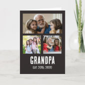 Opa heeft zwarte grunge script 3 foto opgericht kaart (Voorkant)