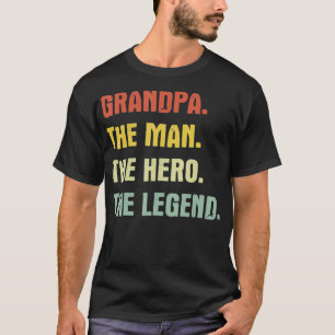 Opa het man de held van de legende t-shirt