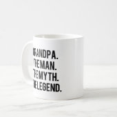 Opa het Man de Myth de Legend grappige modebok Koffiemok (Voorkant links)