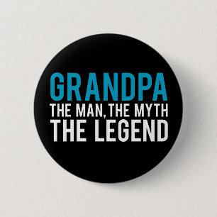 Opa, het Man, de Myth, de Legende Ronde Button 5,7 Cm