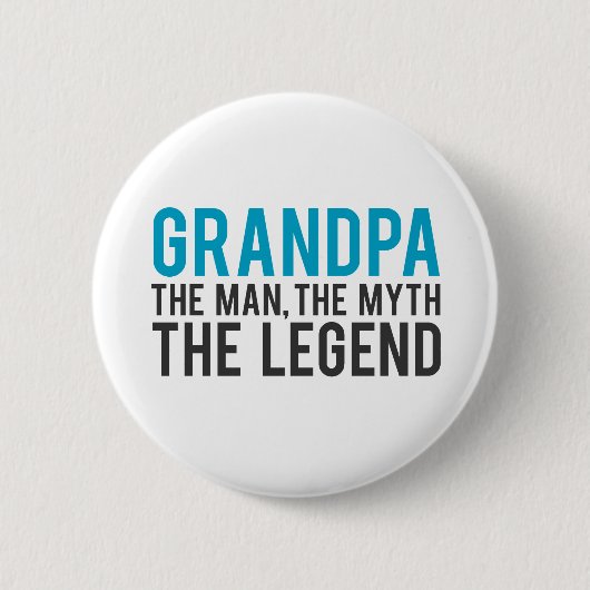 Opa, het Man, de Myth, de Legende Ronde Button 5,7 Cm (Voorkant)