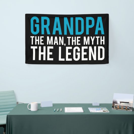 Opa, het Man, de Myth, de Legende Spandoek (Beurs)