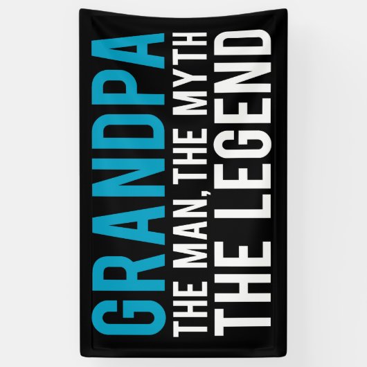 Opa, het Man, de Myth, de Legende Spandoek (Verticaal)