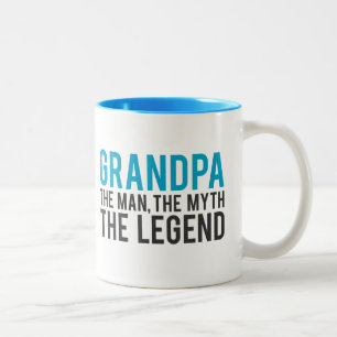 Opa, het Man, de Myth, de Legende Tweekleurige Koffiemok