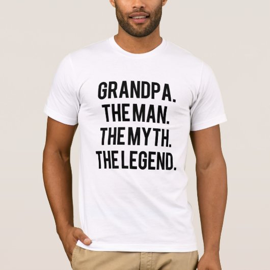 Opa het Man de Myth, het vreemde gezegde van de Le T-shirt (Voorkant)