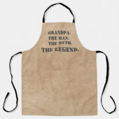 Opa het Man de mythe de lederen blik Schort (Voorkant)