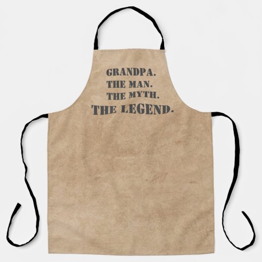 Opa het Man de mythe de lederen blik Schort (Voorkant)