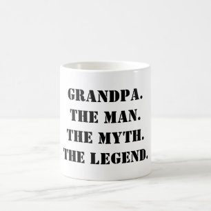Opa Het Man De mythe De Legende Aangepaste tekst Koffiemok