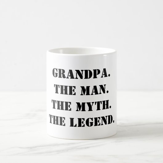 Opa Het Man De mythe De Legende Aangepaste tekst Koffiemok (Center)