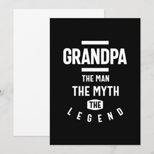 Opa het Man de mythe de legende Bedankkaart (Voorkant / Achterkant)
