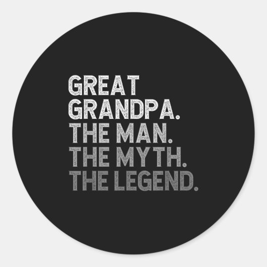 Opa het Man De mythe De legende Funny Co Ronde Sticker (Voorkant)