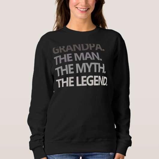 Opa Het Man De mythe De legende Mannen Vader's Trui (Voorkant)