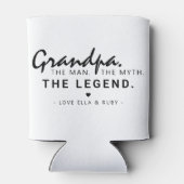 Opa. Het Man. De mythe. De legende. Modern Blikjeskoeler (Achterkant)