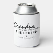 Opa. Het Man. De mythe. De legende. Modern Blikjeskoeler (Blikje Achterkant)