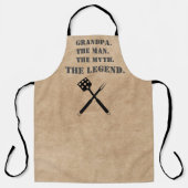 Opa het Man de mythe de Legende Rustic Schort (Voorkant)