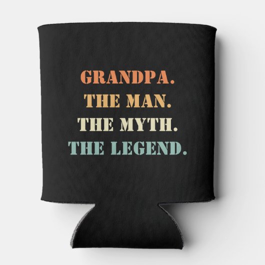 Opa het Man de mythe de Legende Vaderdag Blikjeskoeler (Achterkant)