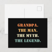 Opa het Man de mythe de Legende Vaderdag Briefkaart (Voorkant / Achterkant)