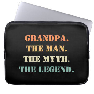 Opa het Man de mythe de Legende Vaderdag Laptop Sleeve
