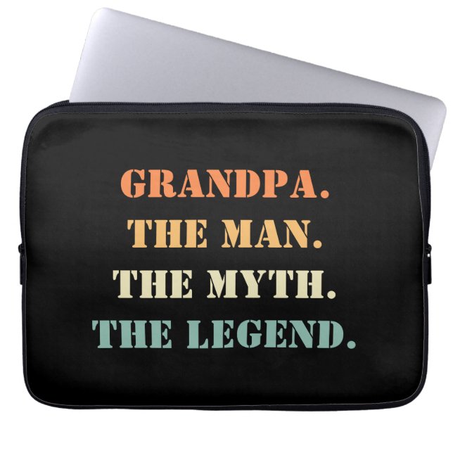 Opa het Man de mythe de Legende Vaderdag Laptop Sleeve (Voorkant)