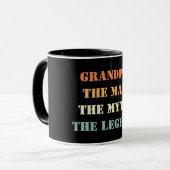 Opa het Man de mythe de Legende Vaderdag Mok (Voorkant links)