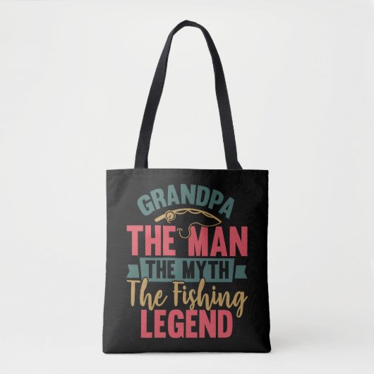 Opa - het Man, de mythe, de Vissende leger Tote Bag (Voorkant)