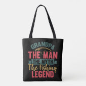 Opa - het Man, de mythe, de Vissende leger Tote Bag (Achterkant)