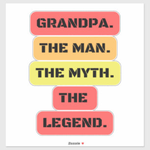 opa het man de mythe van de legende sticker