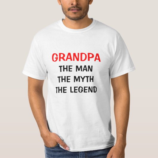 Opa, het man myth legende T-shirt (Voorkant)