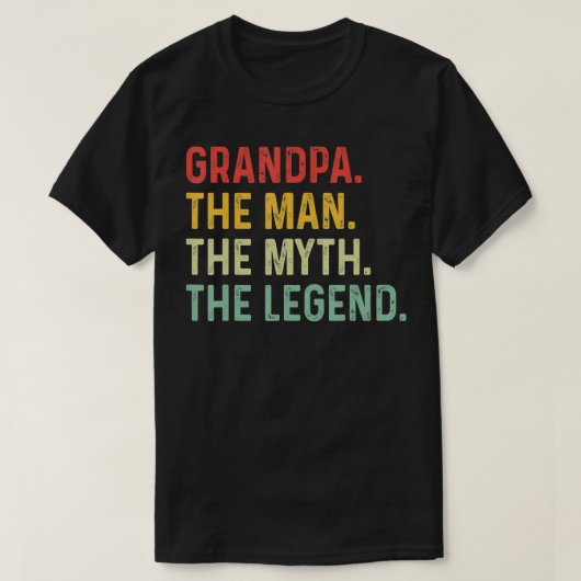 Opa het Man The Myth The Fathers Day Gift Grand T-shirt (Design voorkant)