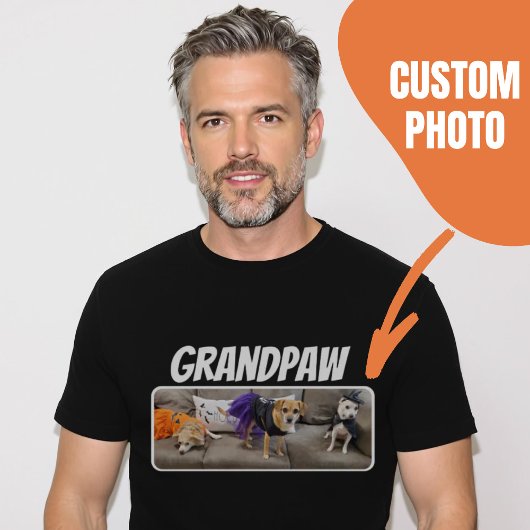 Opa Hond Opa Custom Foto T-shirt
