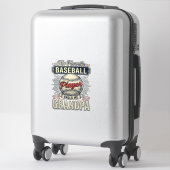 Opa-honkbal vintage graveershirt ontwerp_1 sticker (Koffer)