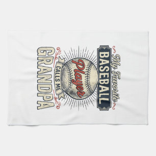 Opa-honkbal vintage graveershirt ontwerp_1 theedoek