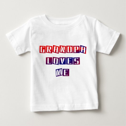 Opa houdt van me Baby T-Shirt (Voorkant)