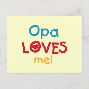 Opa houdt van me T-shirts en cadeautjes Briefkaart