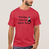 Opa houdt van zijn Boston Terrier T-shirt (Voorkant)