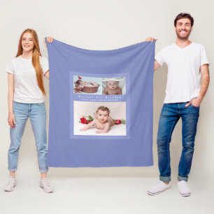Opa houdt van zijn familie Foto Collage Soft Cozy Fleece Deken