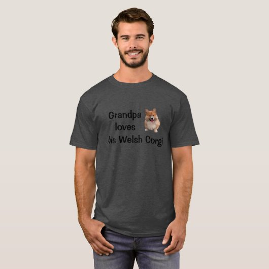 Opa houdt van zijn Welsh Corgi T-shirt (Voorkant volledig)